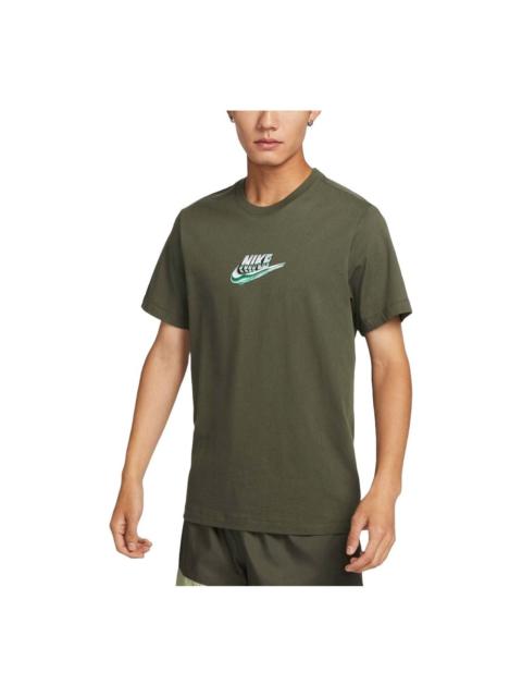 Nike Nike Sportswear Graphic T-Shirt Asia Sizing 'Khaki Green' FZ5398-325