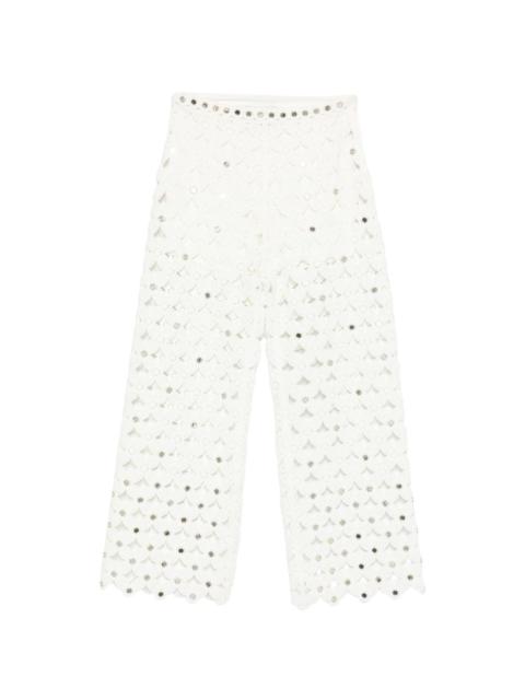 maje scalloped trousers