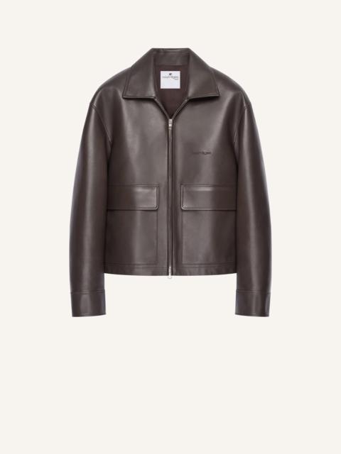 courrèges 2-POCKET LEATHER JACKET