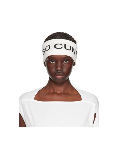 Rick Owens DRKSHDW Off-White 'So Cunt' Headband