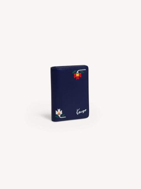 KENZO 'KENZO Ikat Flower' pocket organizer in leather