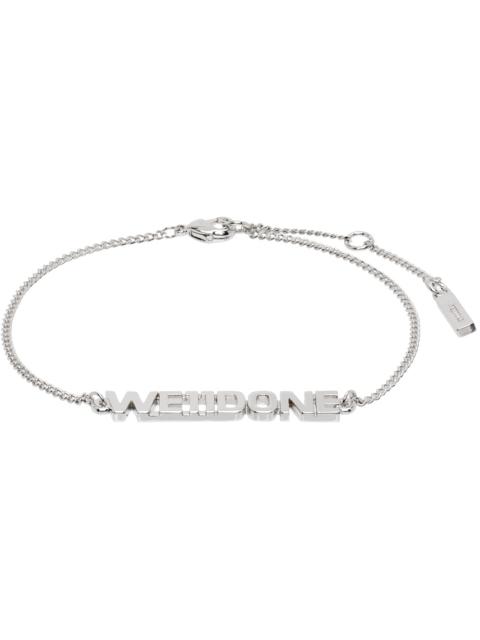 We11done Silver Lettering Bracelet