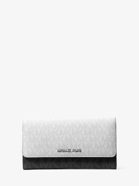 MICHAEL KORS Jet Set Travel Signature Logo Tri-Fold Wallet