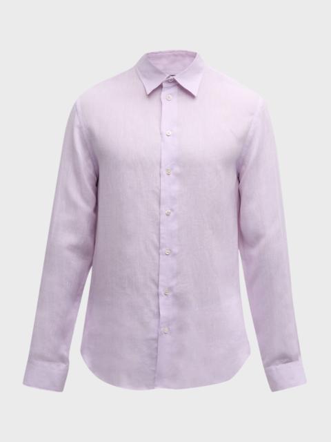 Men's Solid Linen Sport Shirt