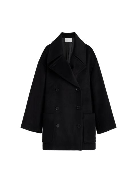 The Frankie Shop Marian Oversized Wool-Blend Peacoat black