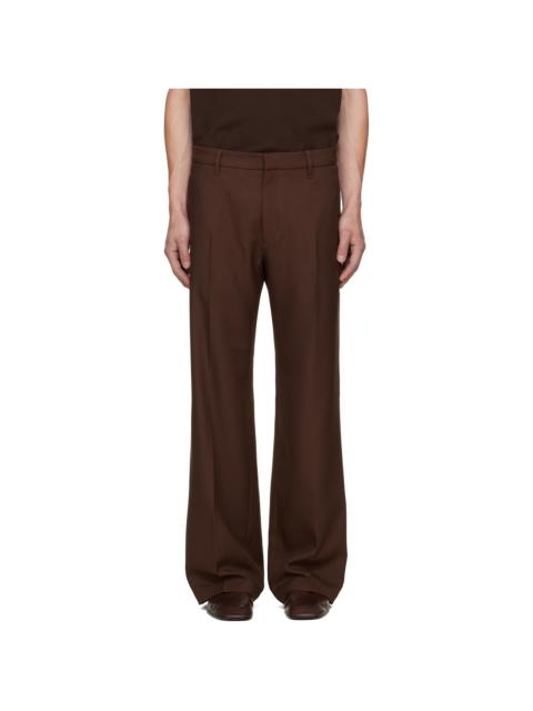 Stockholm Surfboard Club Brown Tailored Bootcut Trousers