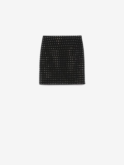 Sportmax IACOPO Rhinestone scuba jersey skirt