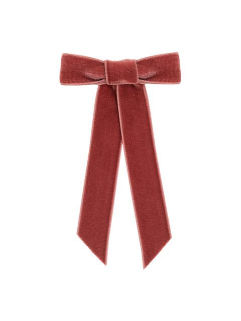 Jennifer Behr Women's Core Velvet Bow Barrette - Pink