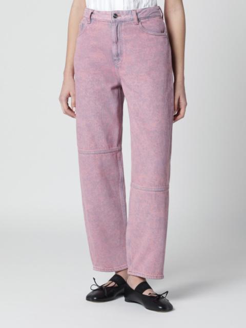 GANNI Starry washed pink jeans