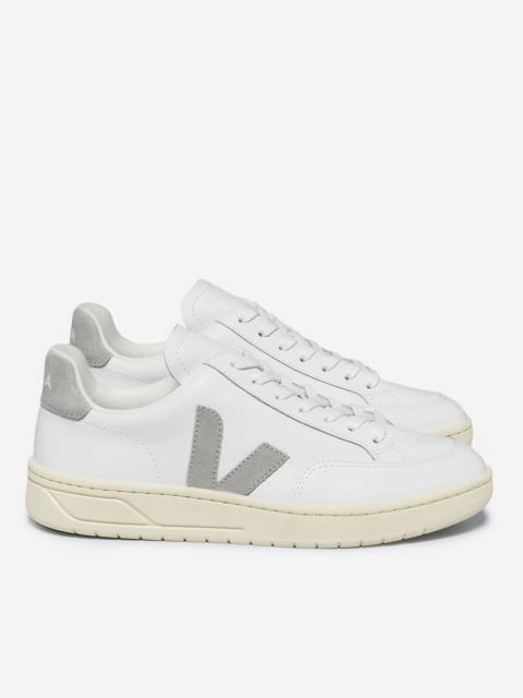 Veja Women's V-12 Leather Trainers - Extra White/Light Grey