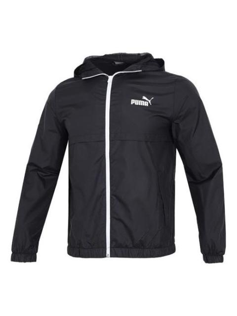 Puma Ess Solid Windbreaker Logo 'Black' 849462-01