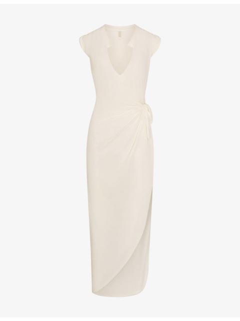 SKIMS Cover-Ups Cotton-Jersey Tie Dress