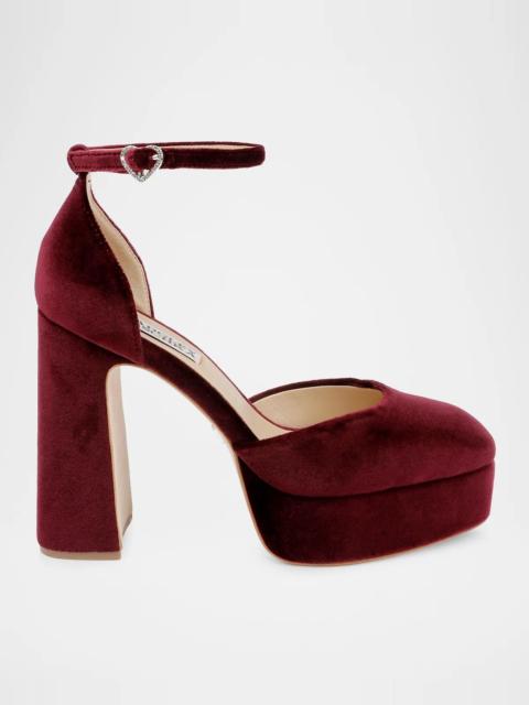 BADGLEY MISCHKA Jayda Ankle-Strap Platform Pumps
