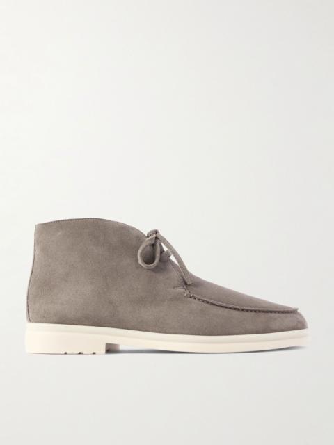 Loro Piana Walk and Walk Suede Chukka Boots Gray