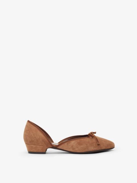 herbert levine 24/7 brown suede ballerina flats
