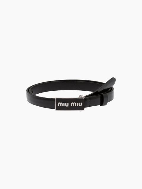 Miu Miu Brushed leather belt
