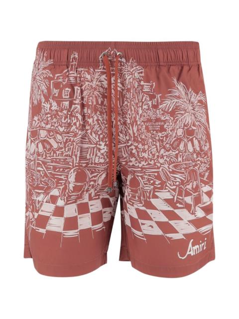AMIRI all-over print swim shorts