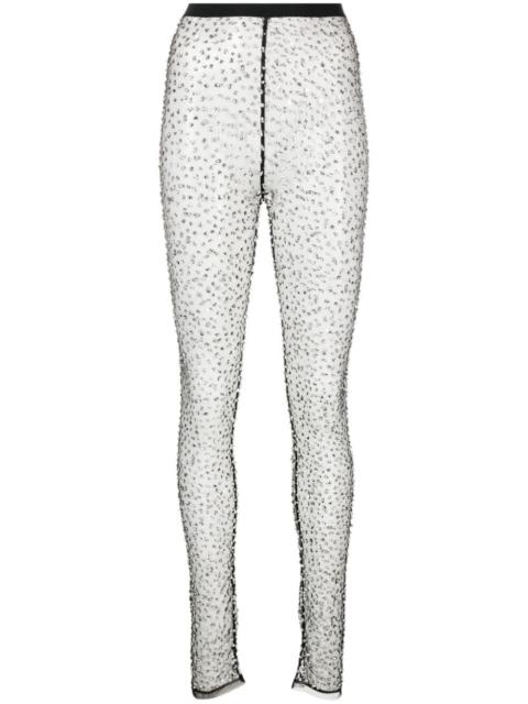 Tanael crystal-embellished leggings