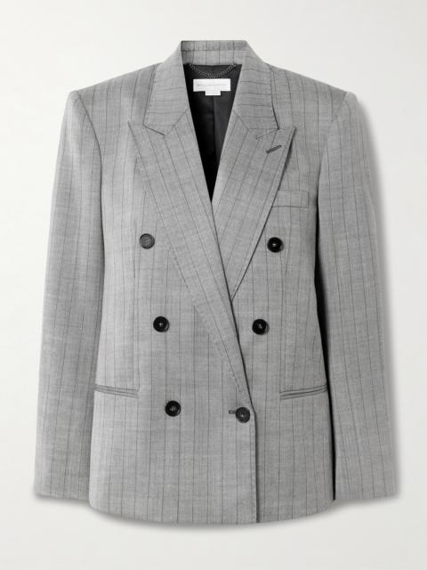 Stella McCartney Double-breasted Pinstriped Wool-blend Twill Blazer