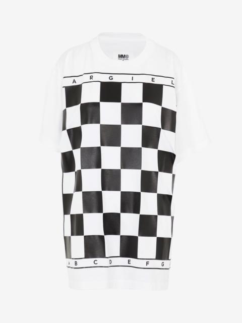 MM6 Maison Margiela Chess board print oversized T-shirt
