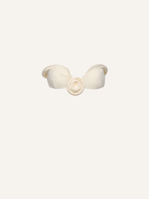 MAGDA BUTRYM Sculptural bandeau swim top in cream