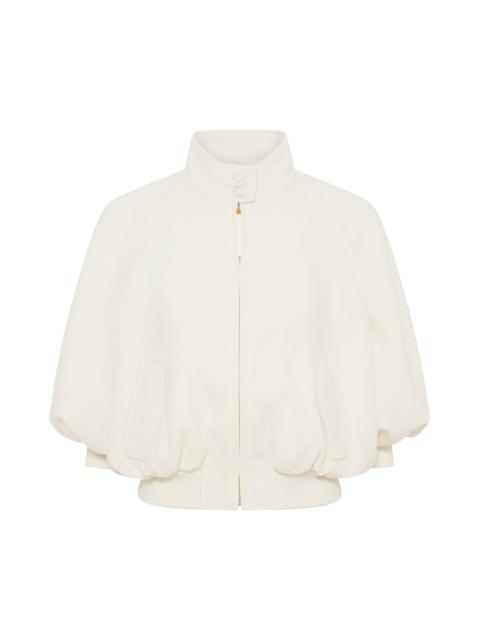 GABRIELA HEARST Aluin Jacket in Ivory Virgin Wool Crepe