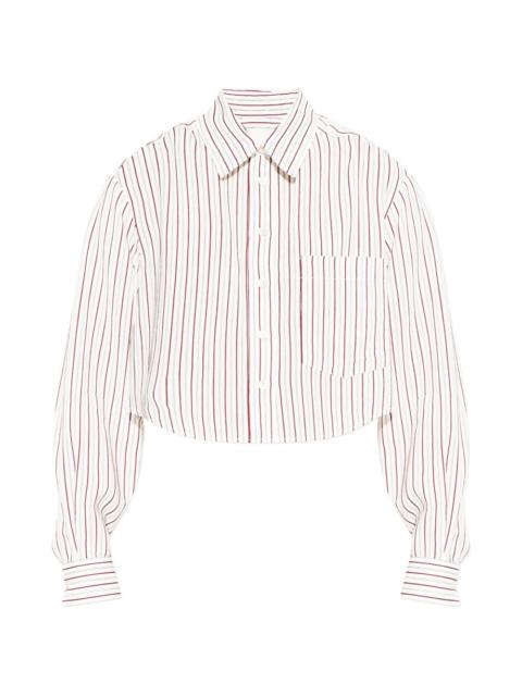 Isabel Marant Fleora striped cropped shirt