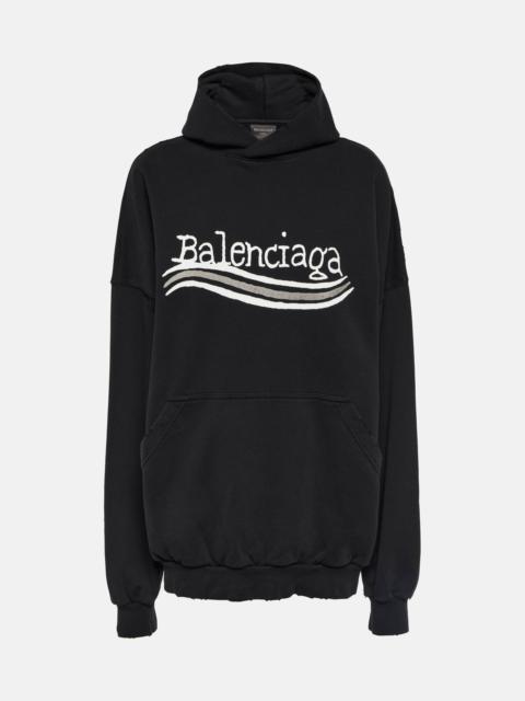 BALENCIAGA Printed cotton jersey hoodie