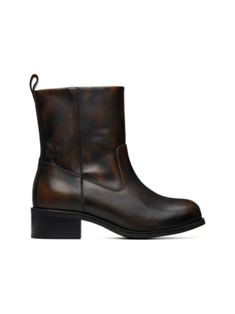 mfpen Brown Protocol Ankle Boots