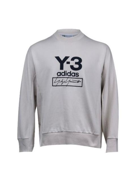 Men's Y-3 Signature Printing Logo Beige FJ0433