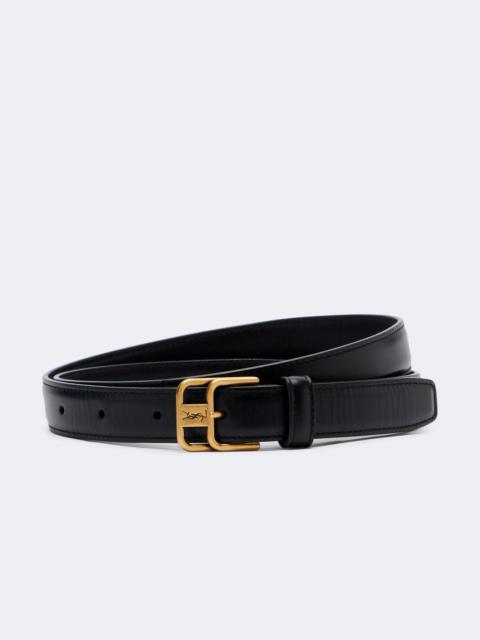 SAINT LAURENT Cassandre leather belt