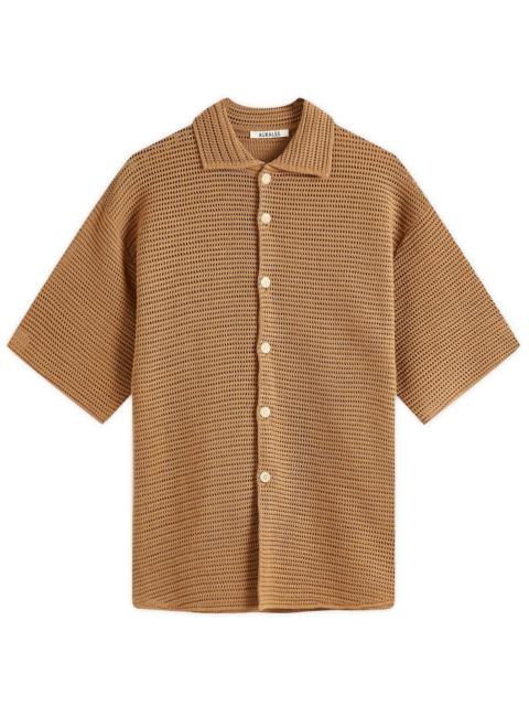 AURALEE Auralee Cotton Mesh Knit Half Sleeved Shirt