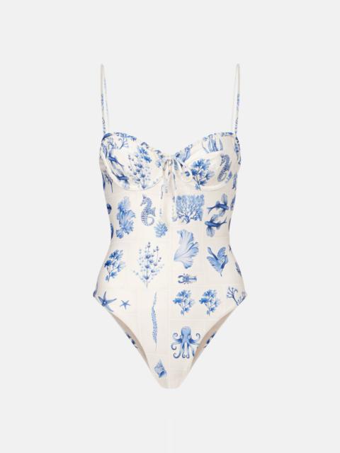 Agua by Agua Bendita Ébano printed swimsuit