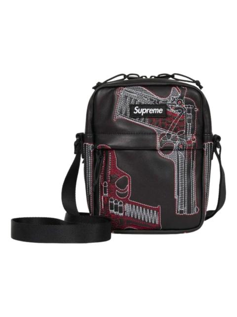 Supreme Supreme SS26 Guns Embroidered Leather Shoulder Bag 'Black' SS26B33-BLACK