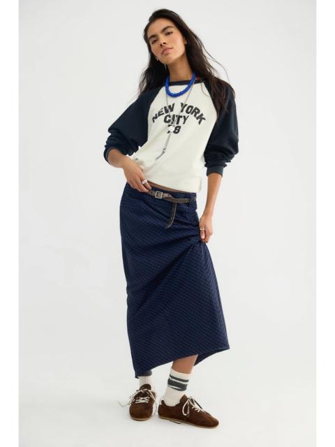 FREE PEOPLE Mae Menswear Column Maxi Skirt