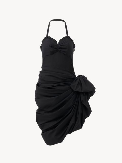 Chloé WRAPPED HALTERNECK DRESS IN COTTON POPLIN