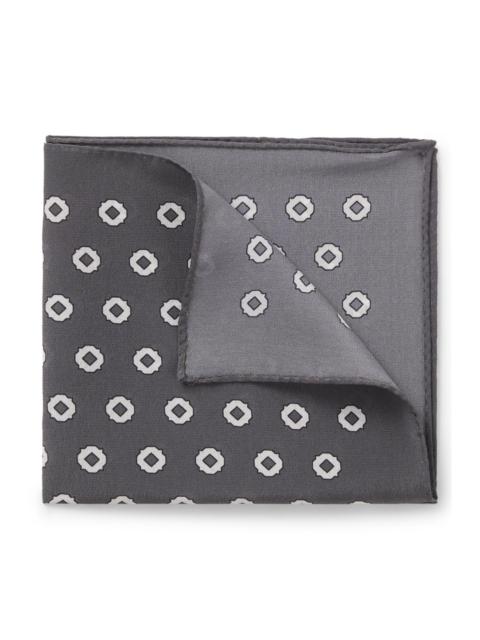 BOSS BOSS BY BECKHAM SILK POCKET SQUARE WITH DIGITAL PRINT