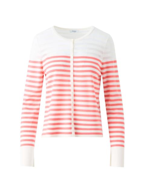 AKRIS Women's Kodak Stripe Wool-Blend Cardigan - Cream Rose