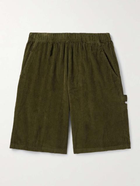LES TIEN Utility Straight-Leg Garment-Dyed Cotton-Corduroy Shorts