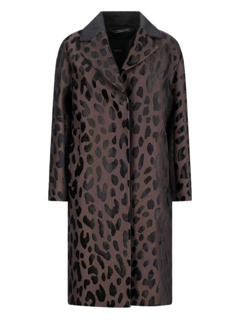 Max Mara animal-print long-sleeves coat