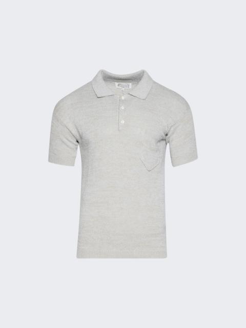 Maison Margiela Polo Shirt Ice Blue And Beige