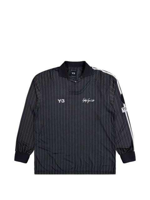 Y-3 Elite 5 striped long-sleeve football jersey T-shirt