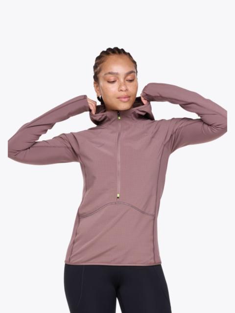 HOKA Women's SkyGlow Half-Zip in Smokey Quartz