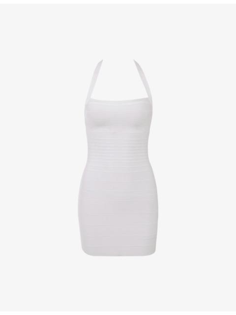 House of CB The Silhouette Halterneck Woven Mini Dress