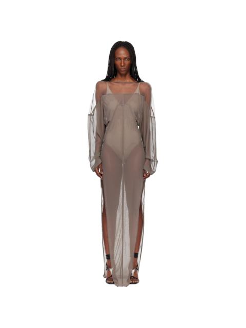 Rick Owens Gray Temple Collage Maxi Dress