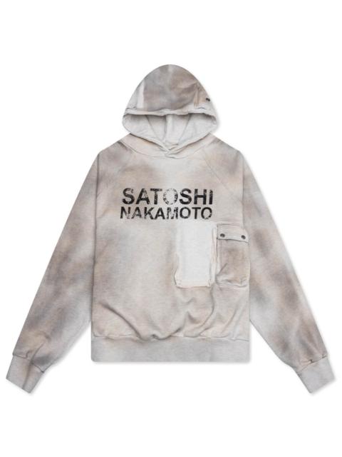 SATOSHI NAKAMOTO SATOSHI CARGO HOODIE - DIRTY WHITE
