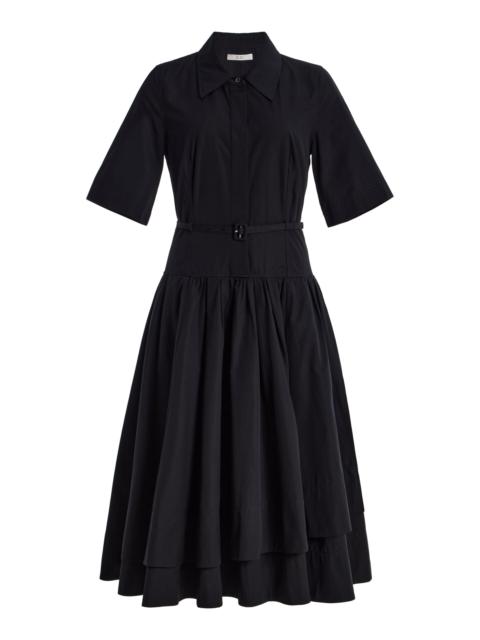 CO Belted Cotton Dress black