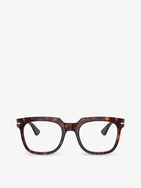 PO3325V square-frame tortoiseshell optical glasses