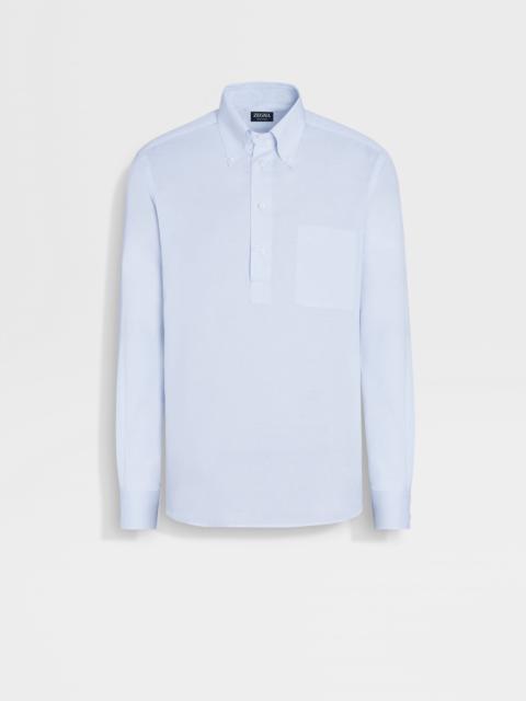 ZEGNA COTTON AND LINEN SHIRT