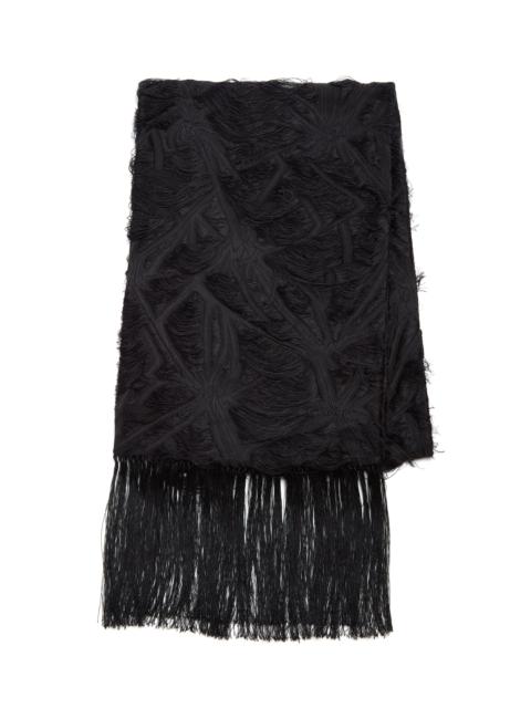 GABRIELA HEARST Blaine Scarf in Black Silk Virgin Wool Jacquard